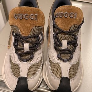 Gucci Men's Brown and Gray Sneakers NEw
